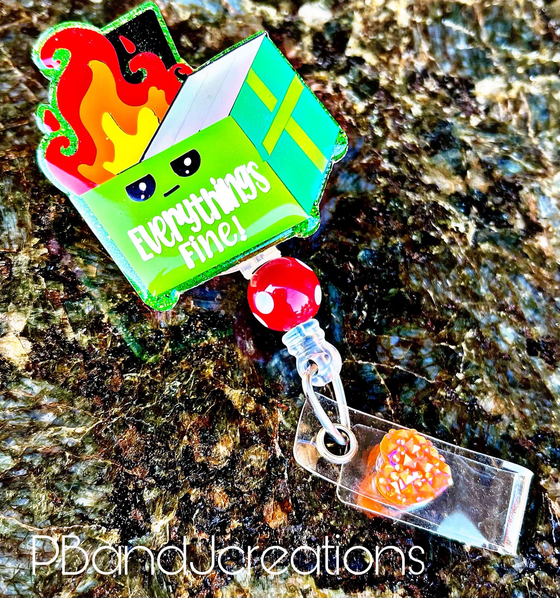 Dumpster Fire Badge reel – Craft and Chill RN