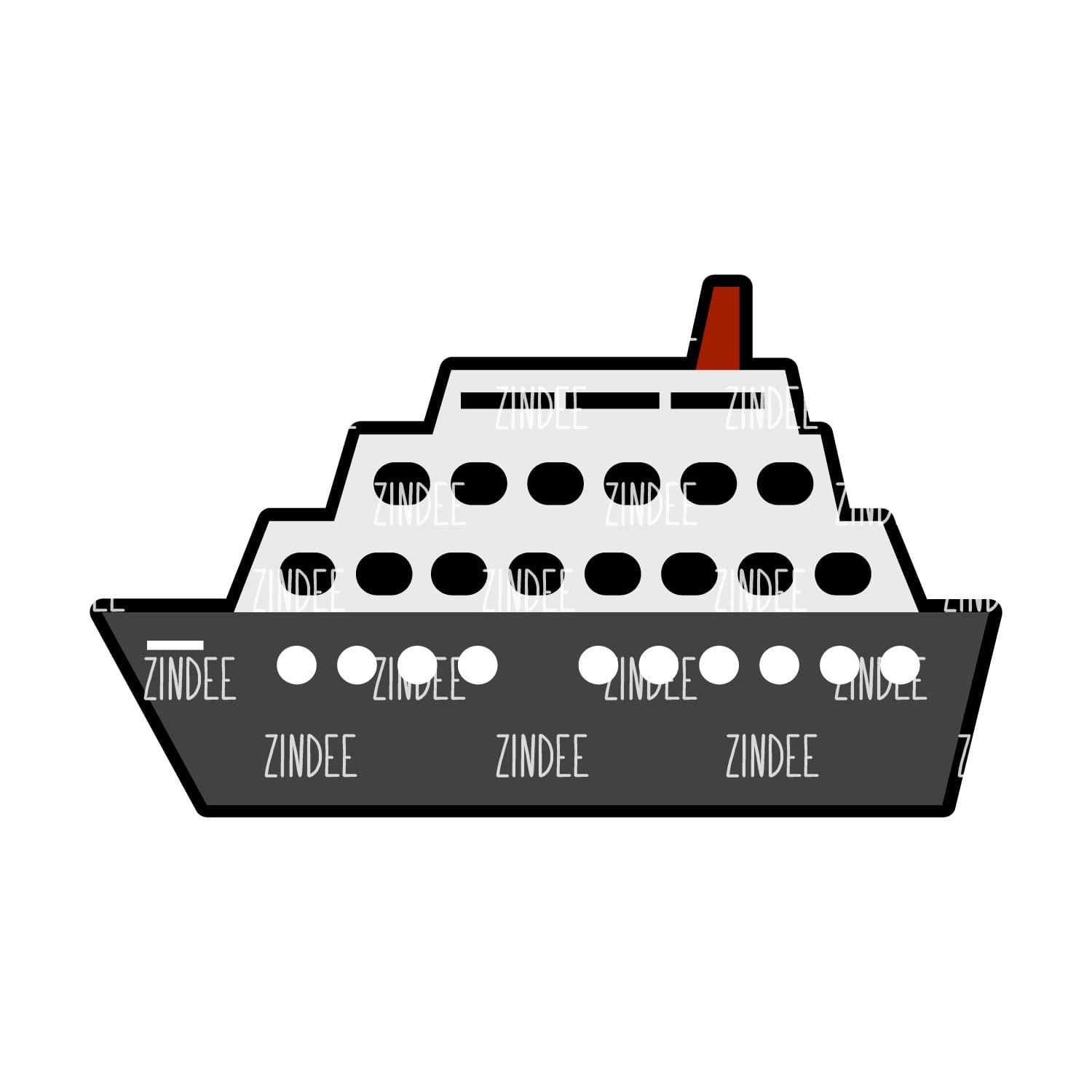 Cruise Ship acrylic blank (2 inch) NO HOLE