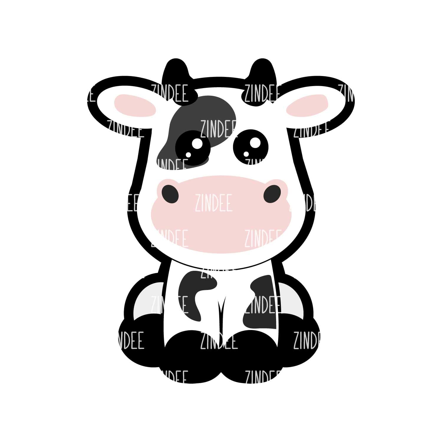 Sitting Cow acrylic blank (2 inch)
