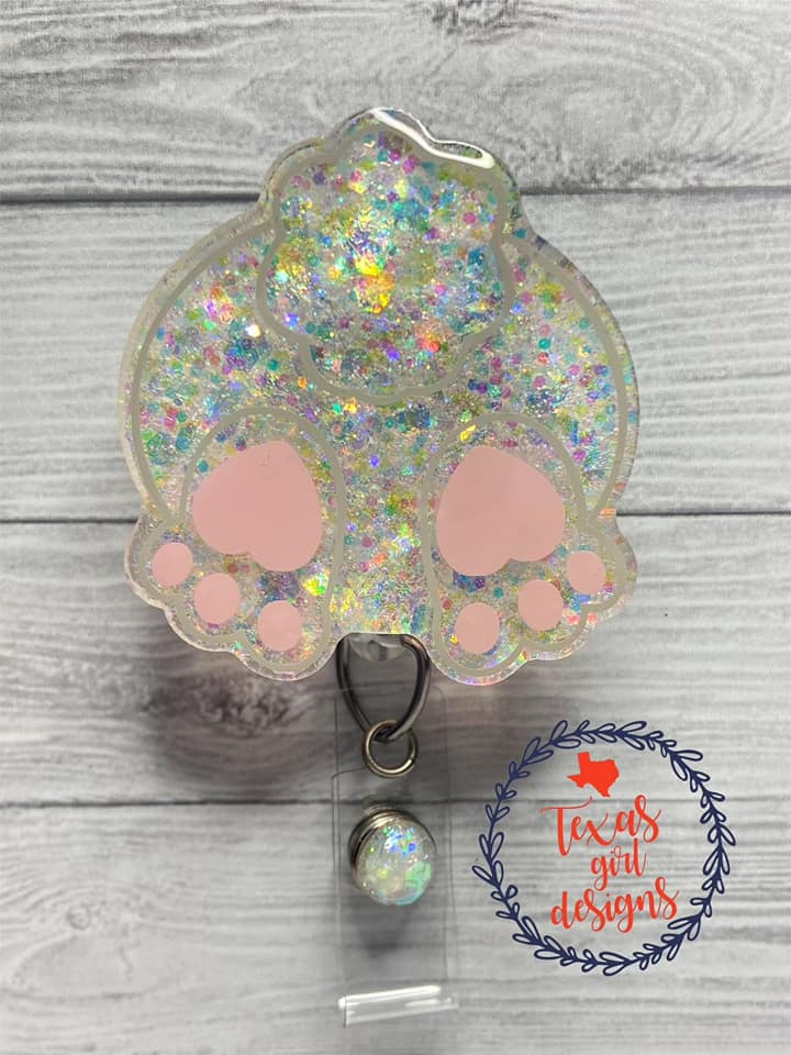 Easter Bunny Girl Shaker Clay Badge Reel – Sparkle Create Shop